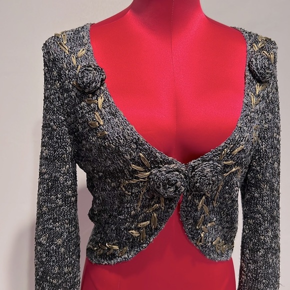 Ball of Cotton Blue Detailed Shrug Cardigan! - Picture 2 of 5